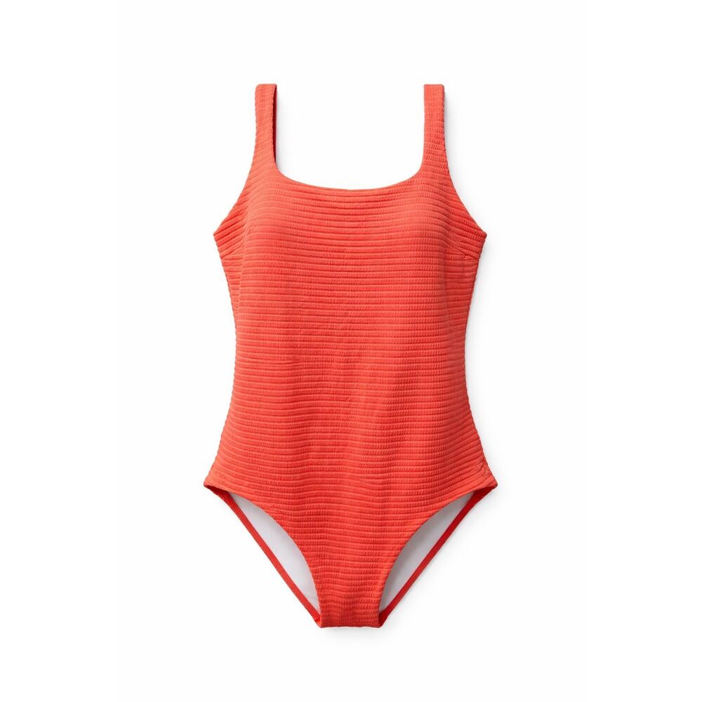 Lululemon Ribbed One-Piece Swimsuit Melon Orange Size 14